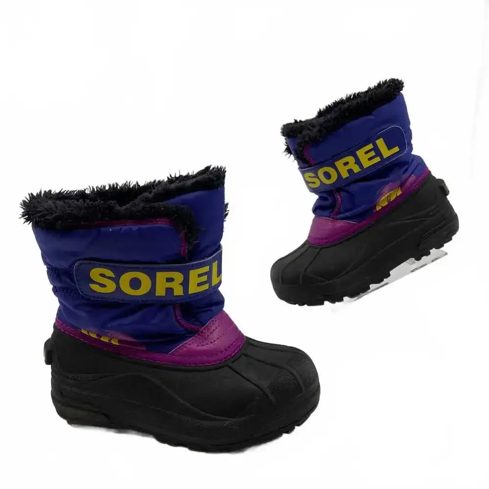 Sorel Kids Snow Boots Black/Purple | 13G Girls Rain & Snow Boots